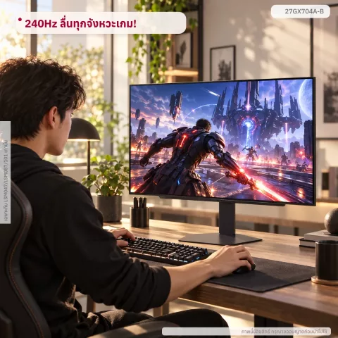 LG UltraGear™ GX7 27 นิ้ว 240Hz OLED QHD Gaming Monitor 27GX704A DisplayHDR™ True Black 400 27GX704A
